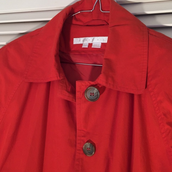 Perry Ellis red trench coat - Picture 2 of 4